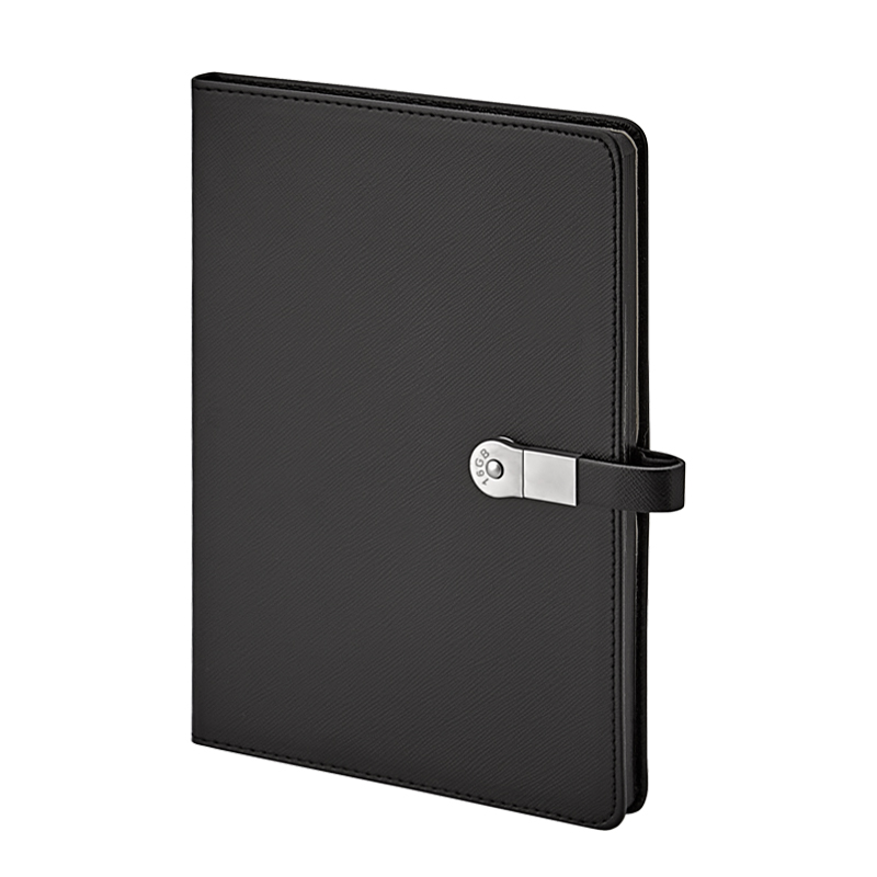 1701 Lacivert Termo Deri USB'li Defter