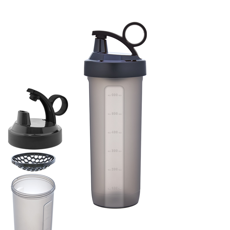 5320 Siyah Detokslu PP (Polipropilen) Shaker Matara / 740 ml